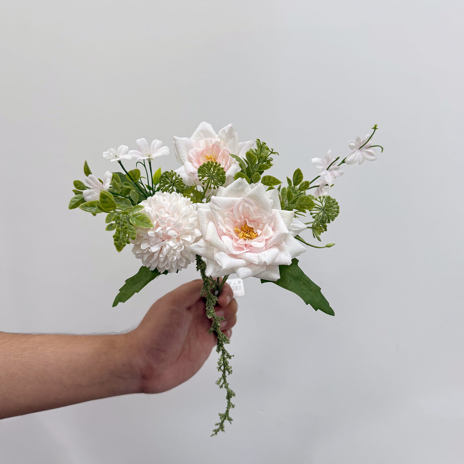 Artificial Rose Bouquet - 12 Inch Mini Fake Flowers | Wedding Event Decor Centerpieces