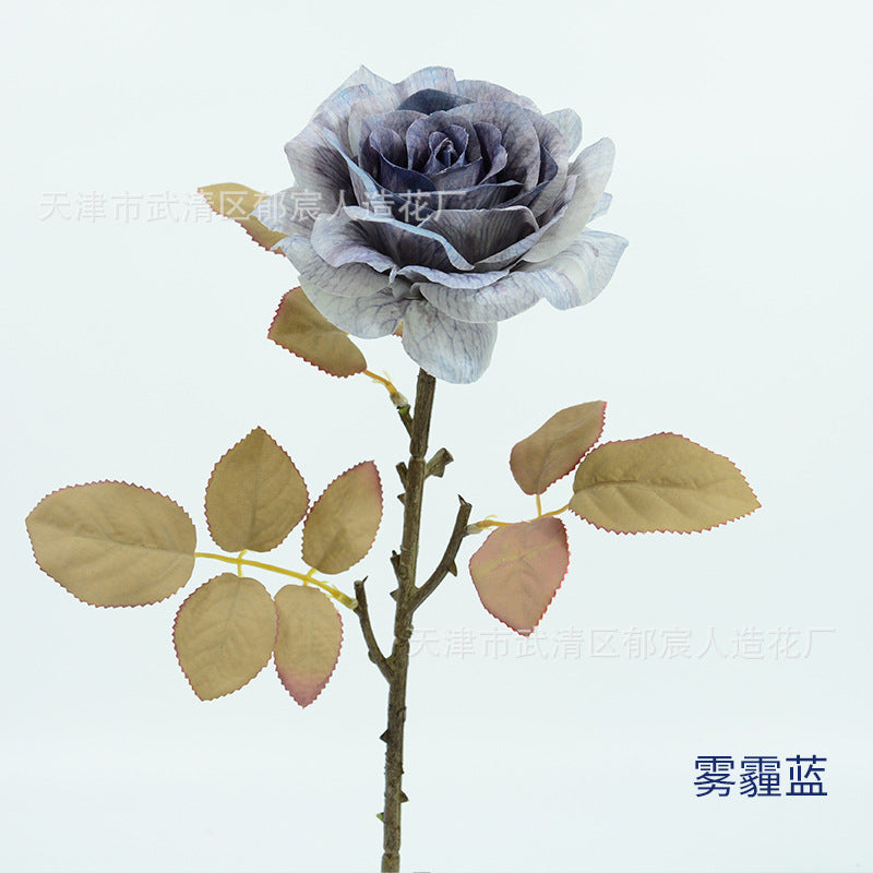 Artificial Rose Bouquet, Set of 3 Stems with Large 4.5" Silk-Like Blooms, 19" Long for Weddings, Home & Office Decor