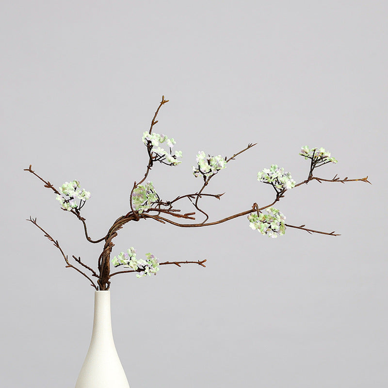 Artificial Cherry Blossom Branch, 34" Bush with Flexible Stems for Home Decor, Wedding, and Event Styling
