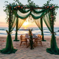 Bridal Shower Chair Tulle Draping - 9.8ft x 29.5in Wedding Party Decor Fabric Romantic Chair & Arch Backdrop