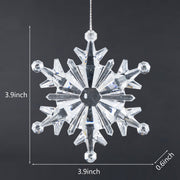 Clear Acrylic Crystal Snowflake Hanging Ornaments for Christmas Tree Decor, Bulk Quantity