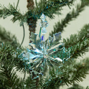 Christmas Snowflake Ornaments 24 Pcs Clear Acrylic Hanging Pendants Holiday Party Decor