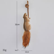 Christmas Squirrel Ornament Set - 3 Sizes Faux Squirrel Hanging Decor for Christmas Tree Mall & Cafe Scene Decoration