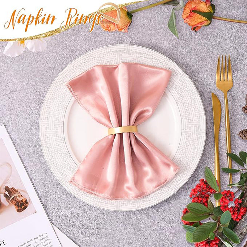 Bulk 2 Pcs Alloy Napkin Rings for Kitchen Dinner Party Wedding Table Decor Wholesale