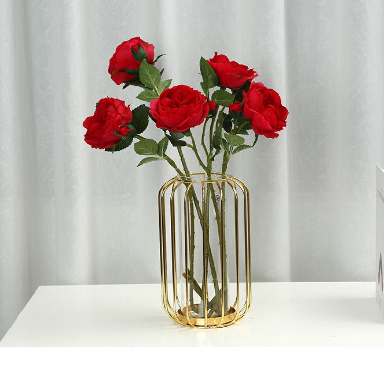 20 Inch Artificial Silk Rose Stems with Buds, 10 Pcs Bulk Wholesale