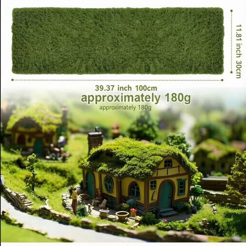 Artificial Moss Grass Mat, Faux Moss Turf Roll for DIY Micro Landscapes, Nordic Style, Home, Window Display & Wedding Decor
