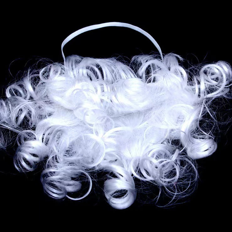 Artificial Santa Beard 1 Pc White Fake Beard Costume Accessory for Xmas Party Cosplay