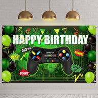 Bulk 10 Pcs Happy Birthday Banners for Game Theme Birthday Party Background Banner Party Supplies Wholesale