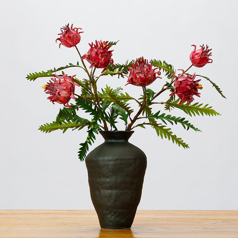 Single Stem Artificial Artichoke Plant, 39" Tall, Realistic Faux Silk Greenery for Home Decor, Wedding Arrangements
