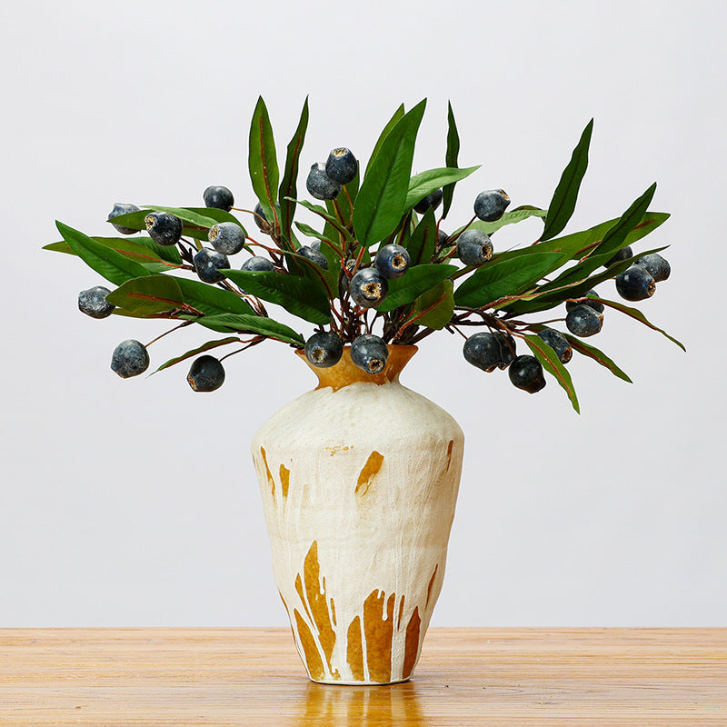Artificial Fruit Tree Bush with Leaves, 45cm, Realistic Floral Decor for Home, Wedding, and Events