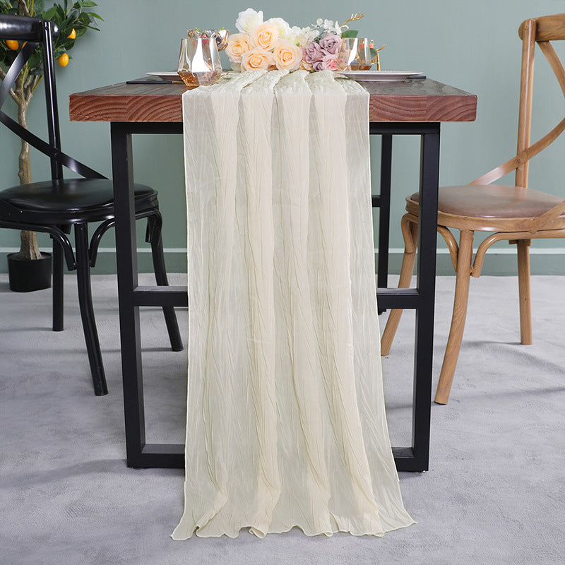 Bulk 2 Pack 27.5"X118" Boho Table Runner for Wedding Bridal Baby Shower Engagement Party Valentine's Day Decor Wholesale