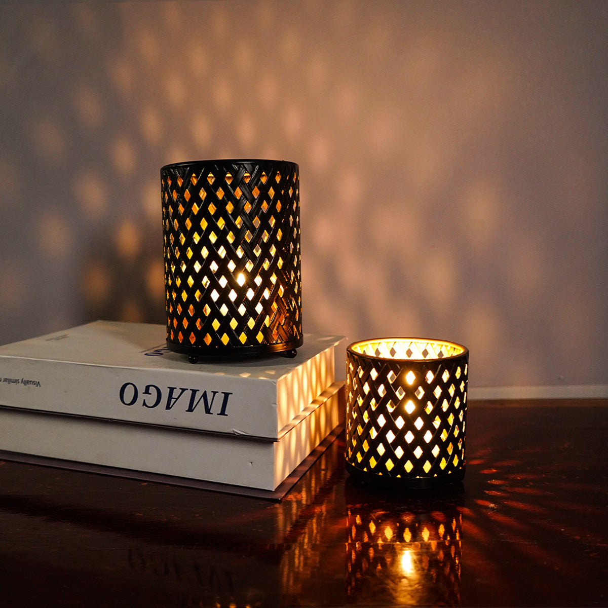 Bulk Metal Candle Holders Set of 3 Tealight Hollow-Out Candlestick for Tabletop Centerpieces Home Wedding Parties Events Decor Wholesale