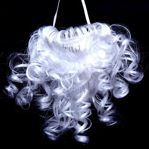 Artificial Santa Beard 1 Pc White Fake Beard Costume Accessory for Xmas Party Cosplay