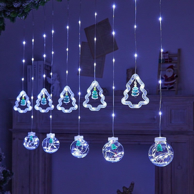 118 Ft LED Curtain String Lights USB Powered with Smart Remote Control for Christmas Window Hanging Decor