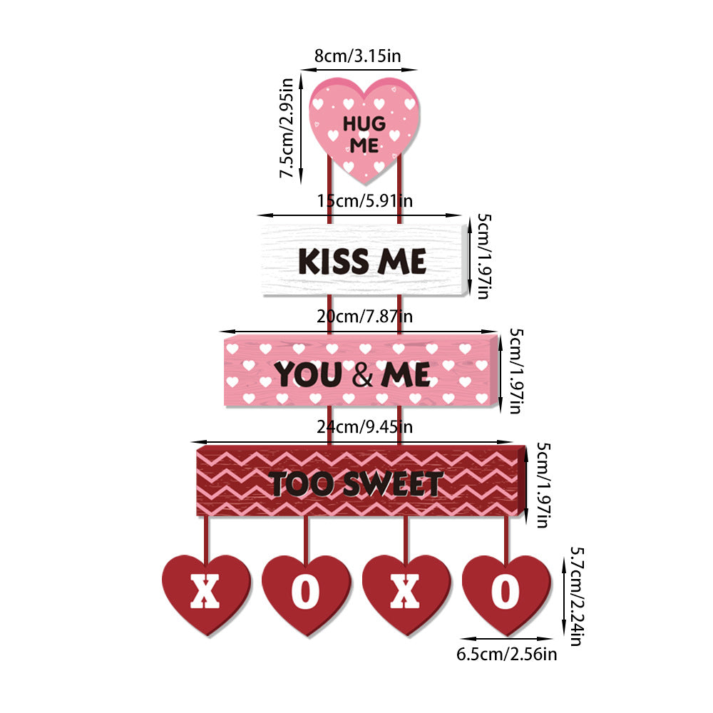 Valentine's Day I LOVE YOU Paper Hanging Decor - 3 Packs (18 Pieces) | Party Door & Wall Decorations
