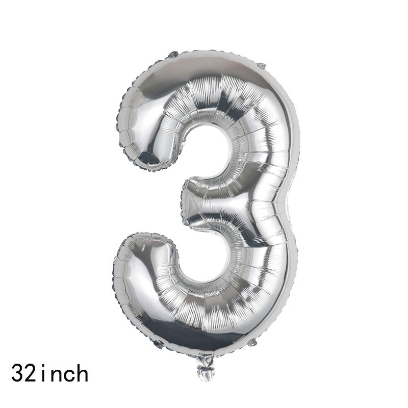 Bulk 32 Inch Foil Number Balloon for Birthday Party Decoration Graduation Celebration Holiday Accessory Decor Wholesale