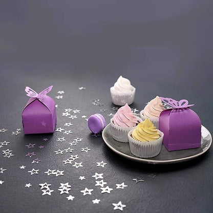 Bulk 50 Pack Favor Boxes with Hollow-out Butterfly for Birthday Party Wedding Thanksgiving Valentine's Day Wholesale
