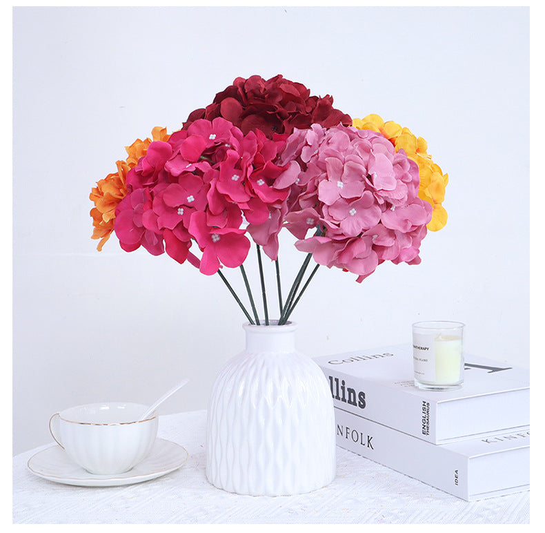 26-Color Silk Hydrangeas Artificial Flowers with Detachable Stems for DIY Floral Arrangements