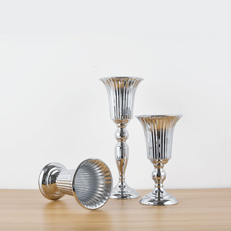 Premium Rust Resistant Table Vase Centerpiece Gold Metal Floral Arrangement for Wedding Banquet Anniversary Ceremony Decor