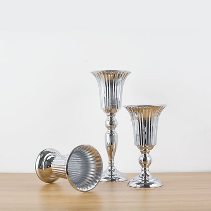 Premium Rust Resistant Table Vase Centerpiece Gold Metal Floral Arrangement for Wedding Banquet Anniversary Ceremony Decor