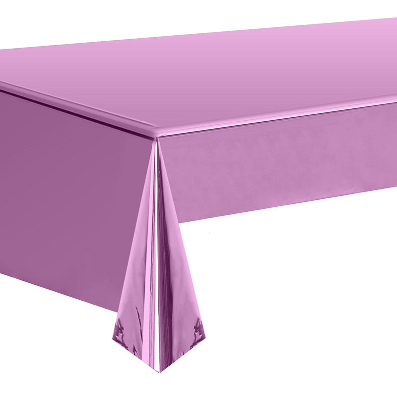 Bulk 5 Pcs Aluminum Foil Rectangle Tablecloth Metallic Waterproof Table Cover for Birthday Wedding Baby Shower Anniversary Party Decorations Wholesale
