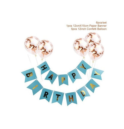 Bulk Happy Birthday Banner with Confetti Balloons for Birthday Party Decoration Supplies Wholesale