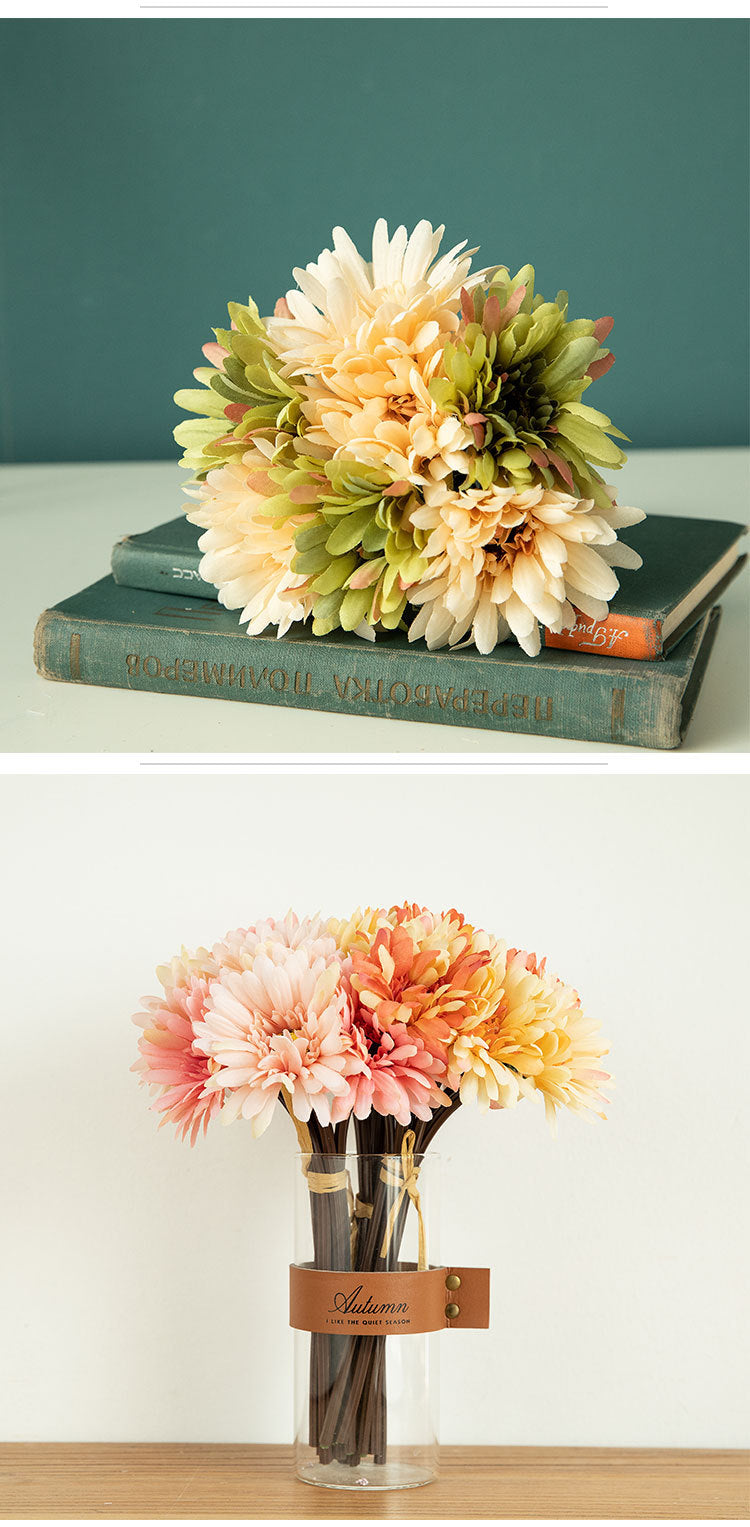 11 Inch Artificial Silk Gerbera Bouquet November Birth Flowers Bulk Wholesale