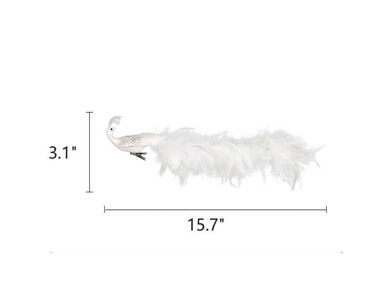Artificial Peacock Feather Christmas Ornaments Bulk, Natural Feather Crafts for Xmas Tree Decor, Wholesale Quantity