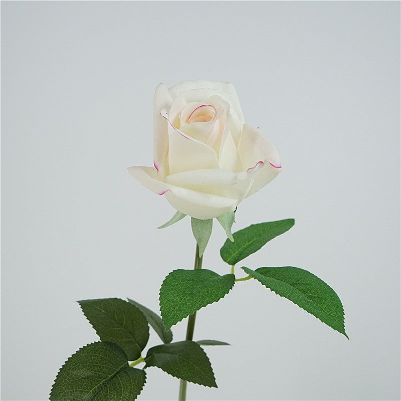 19" Single Stem Realistic Faux Silk Rose, Kate Style, Modern Home Decor, Wedding & Event Arrangements