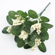 6 Pcs 10 Inch Artificial Holly Berry Bush Shrubs for Christmas Decorations