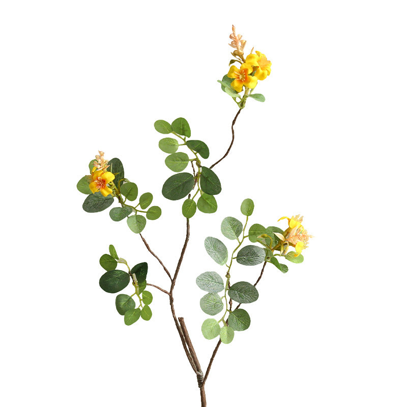 Artificial Clematis Flower, Single Stem with 3 Blooms, 20" Silk-Like Faux Floral for Home Decor, Wedding Centerpieces