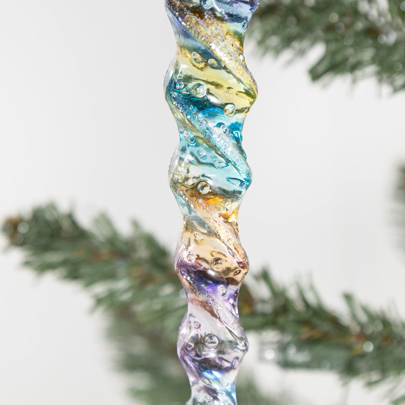 Clear Acrylic Ice Strip Christmas Ornaments Bulk Hanging Decorations for Xmas Trees