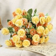 Artificial Carnation & Hydrangea Bouquet, 12.2" Tall, 7.09" Wide, for Event & Venue Styling