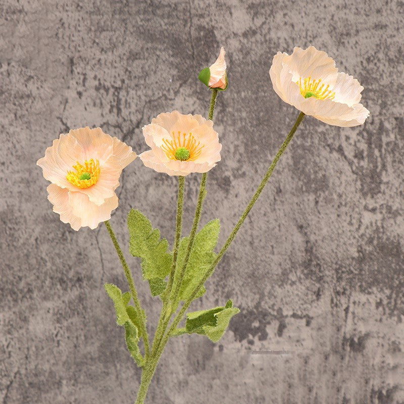 23 Inch Artificial Silk Poppy Flower Stems Spray Style, 10 Pcs