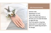 Romantic Marsala Artificial Velvet Tulips Wrist Corsage Bulk Quantity