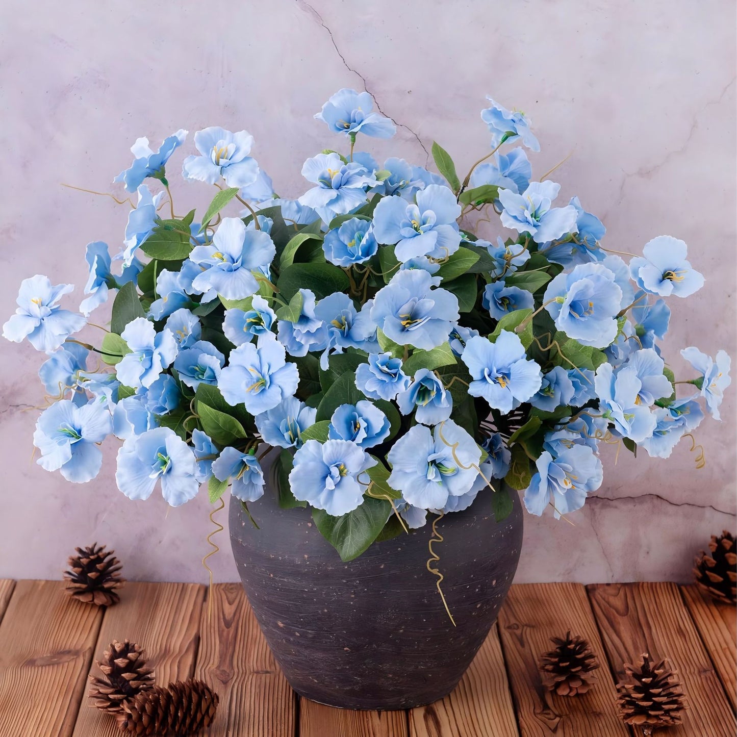 Premium UV-Resistant Artificial Hibiscus Flowers 8 Bundles Faux Silk Plants for Outdoor Garden Porch Patio Vase Decor High-Quality