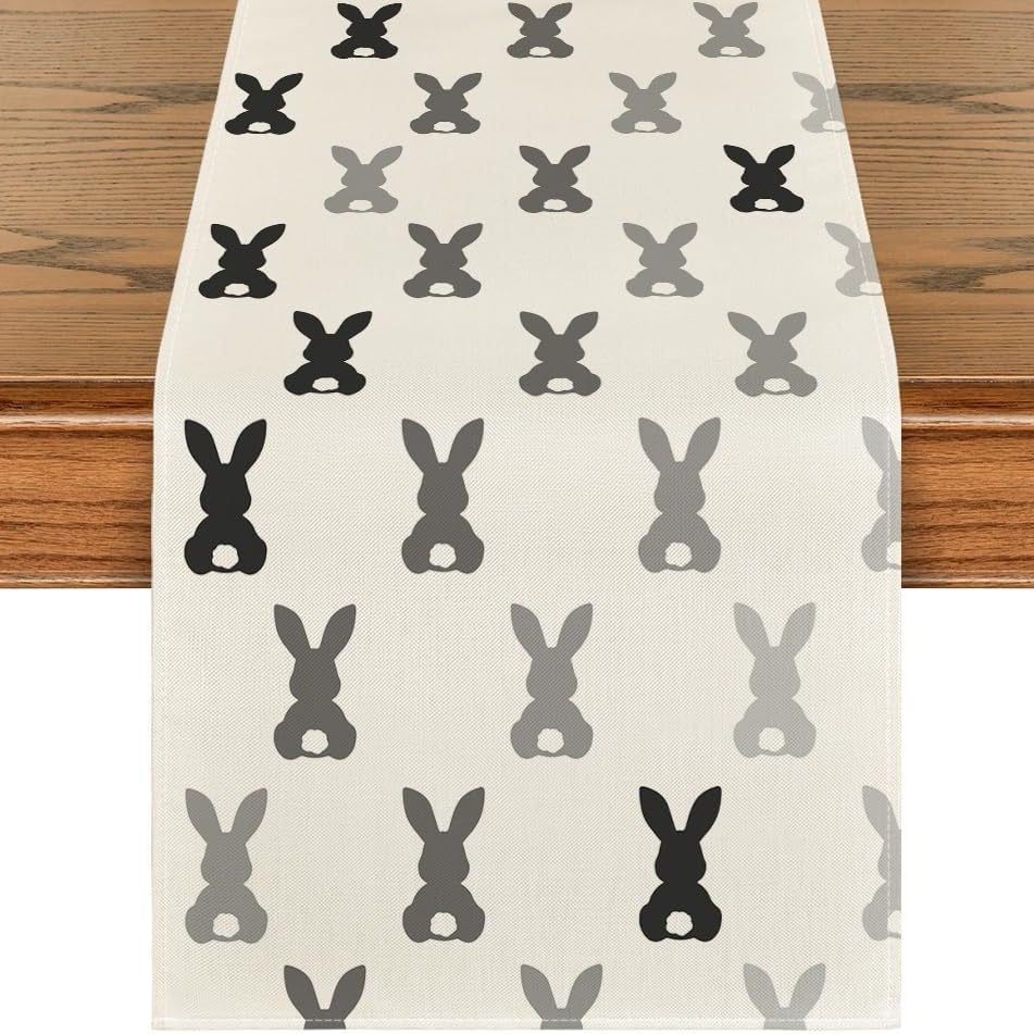 Bulk 3 Pcs Easter Table Runner 2025 Linen Waterproof Spring Dining Decor Farmhouse Outdoor Picnic Reusable Boho Party Table Wholesale