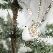 Simulated Peacock Christmas Hanging Ornaments Bulk Quantity Artificial Holiday Decor