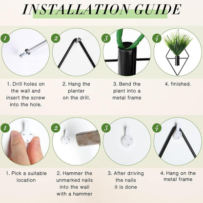 Bulk 1pc Rhombus Shape Metal Hanging Vase Modern Geometric Wall Decor For Home Living Room Office Decor Home Decor Wholesale