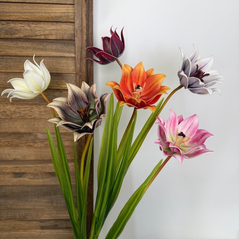 Single Stem Artificial Koloon Flower, 28" Tall, Realistic EVA Material, Perfect for Weddings & Home Decor
