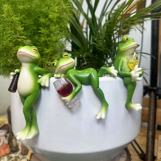 Garden Frog Hanging Planter - Outdoor Garden Decor (3 Styles)