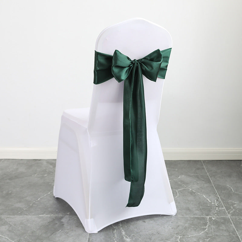 Bulk 10PCS Bows Chair Sashes Satin Chair Ribbons for Wedding Party Events Banquet Chair Cover Decoration Wholesale