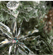 Christmas Snowflake Ornaments 24 Pcs Clear Acrylic Hanging Pendants Holiday Party Decor