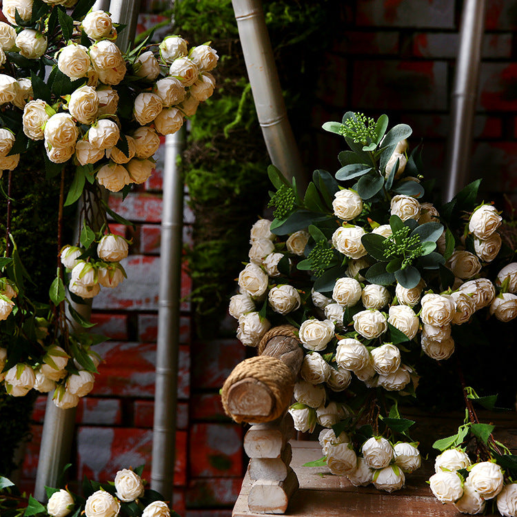 20 Inch Artificial Silk Rose Buds Long Stems 20 Pcs Bulk Flowers