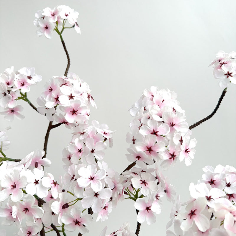35" Artificial Pear Blossom Bush with 6 Blooms, Silk-Like Fabric, for Weddings, Events, and Home Decor