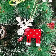 5 Pcs Elk Hanging Ornaments with Rope for Christmas Party Home Decor Bulk Set