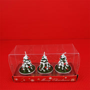 3 Pcs Christmas Candle Set with Santa Claus, Xmas Tree, Pine Cone in Gift Box for Holiday Home Decor