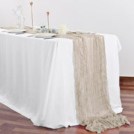 Bulk Cheesecloth Table Runner 2025 Boho 35" Breathable Organic Cotton Table Decor for Summer Wedding Bridal Shower Boho Party Wholesale