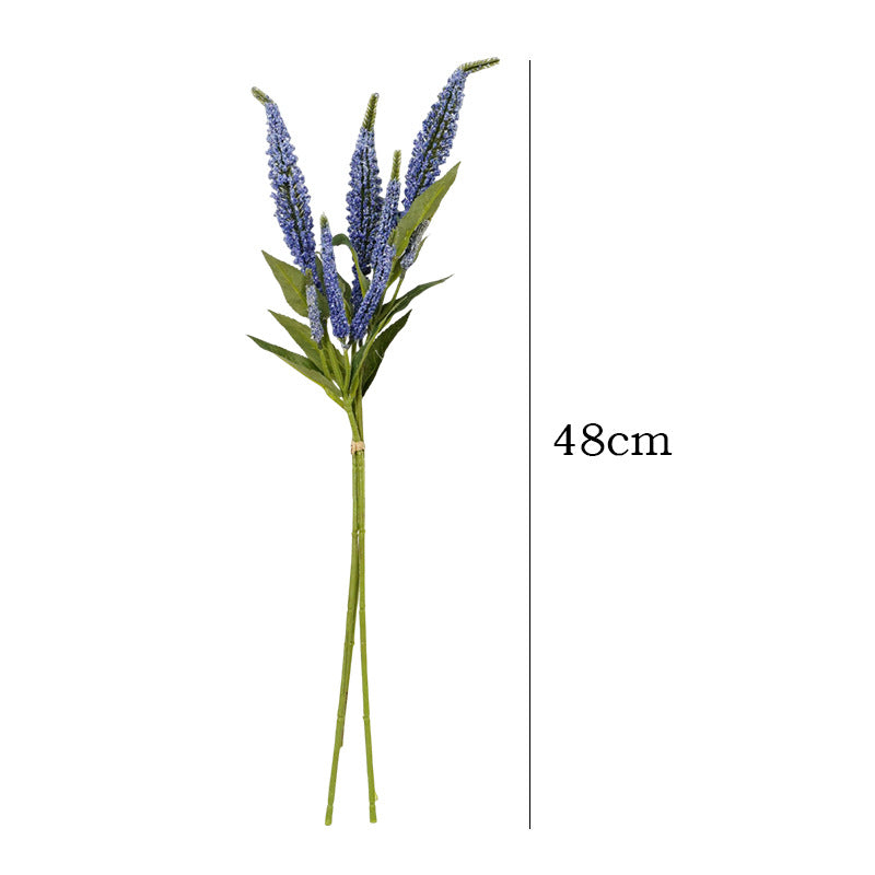 Artificial Sage Bouquet, Foam Faux Salvia Stems, 19" Tall, for Wedding, Home Decor & Window Display
