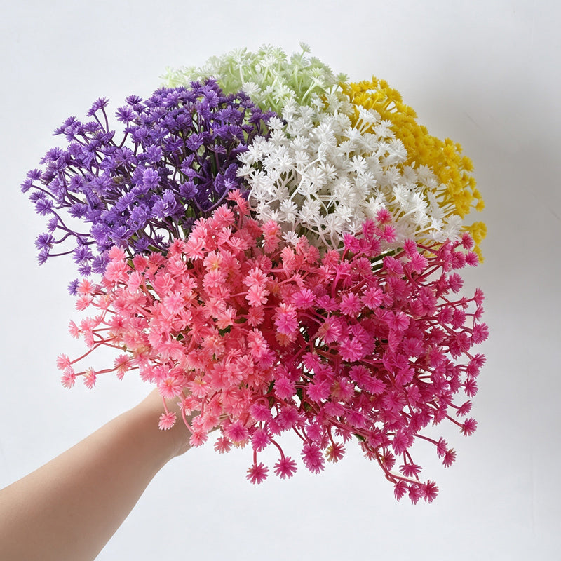 10 Stems Artificial Baby's Breath Flowers, 12" Realistic Filler Stems for DIY Wedding Bouquets, Home Decor & Centerpieces